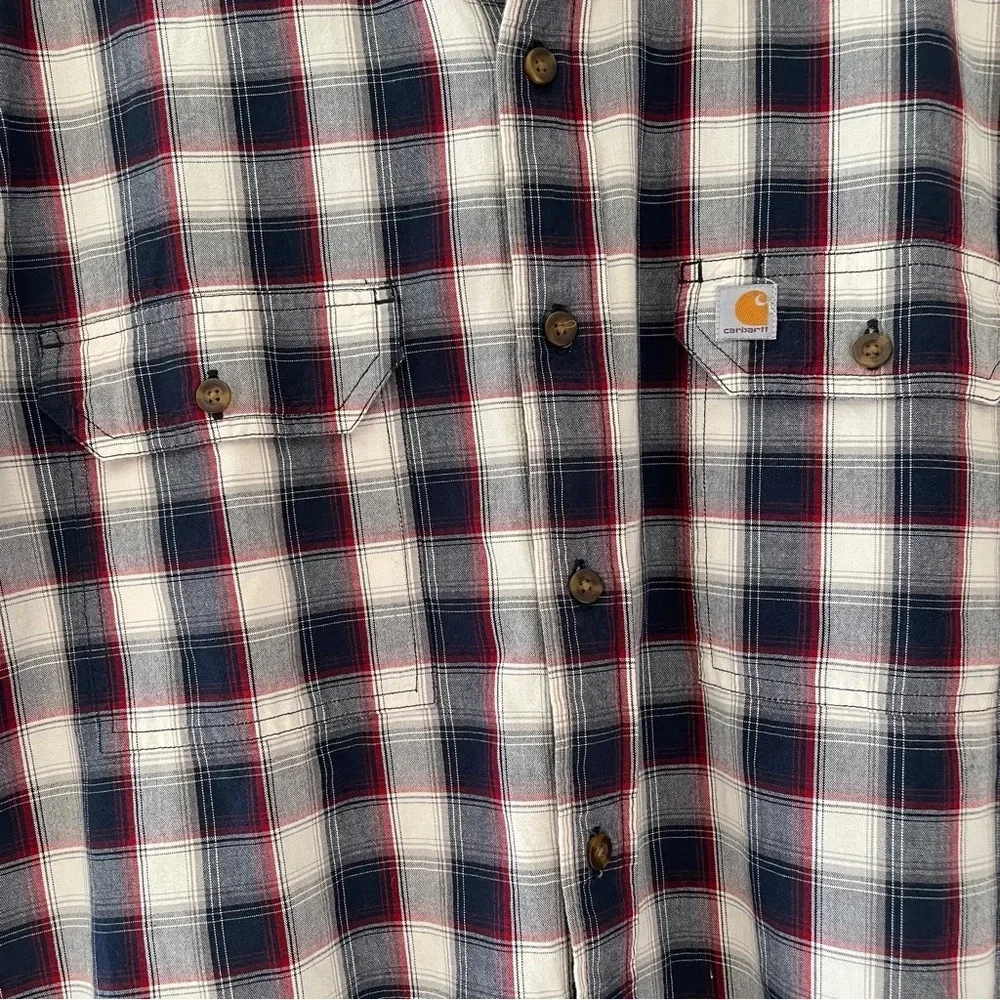 Carhartt plaid button up shirt Size Large - Picture 5 of 6